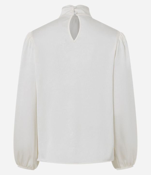 Camisa con Cuello Lazo y Mangas Largas Amplias 5