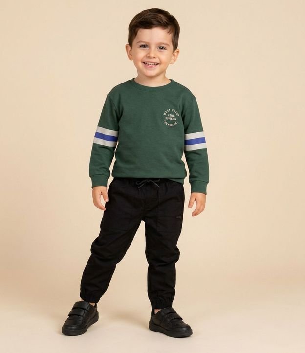 Remera Infantil Manga Larga Rayada con Lettering – Talle 1 a 6 años