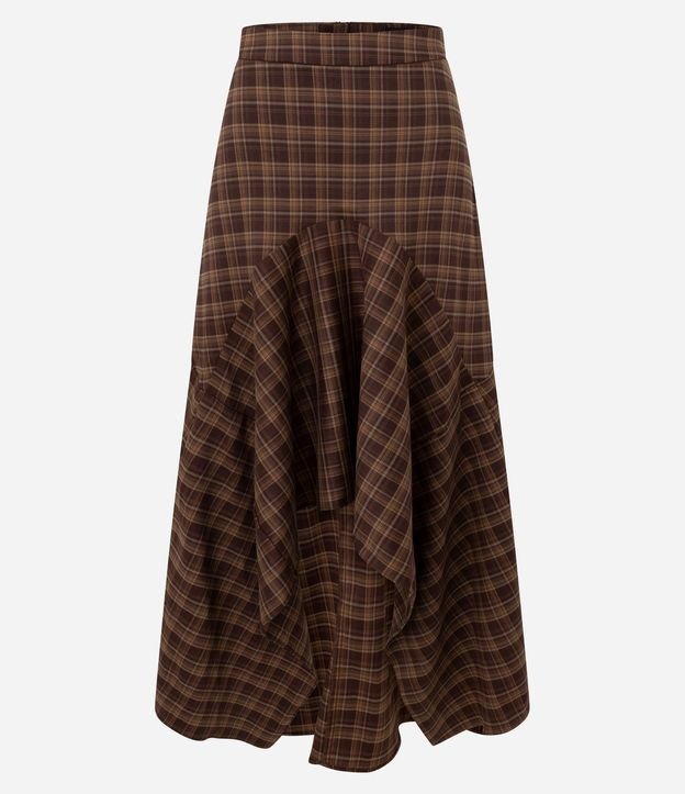 Pollera Mullet de Sastre con Estampa de Cuadros 6