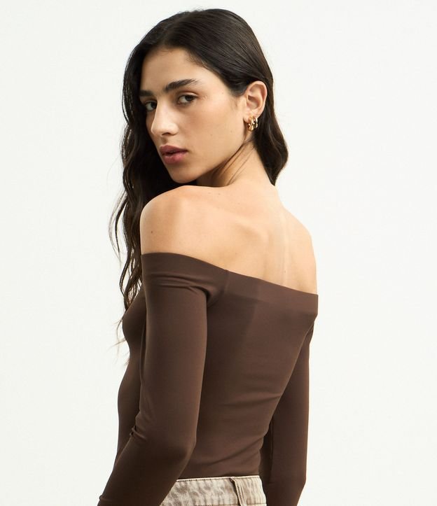 Blusa Básica Off Shoulder en Microfibra 3