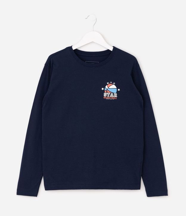Remera Infantil con Estampa de Baloncesto – Talle 5 a 16 años 2