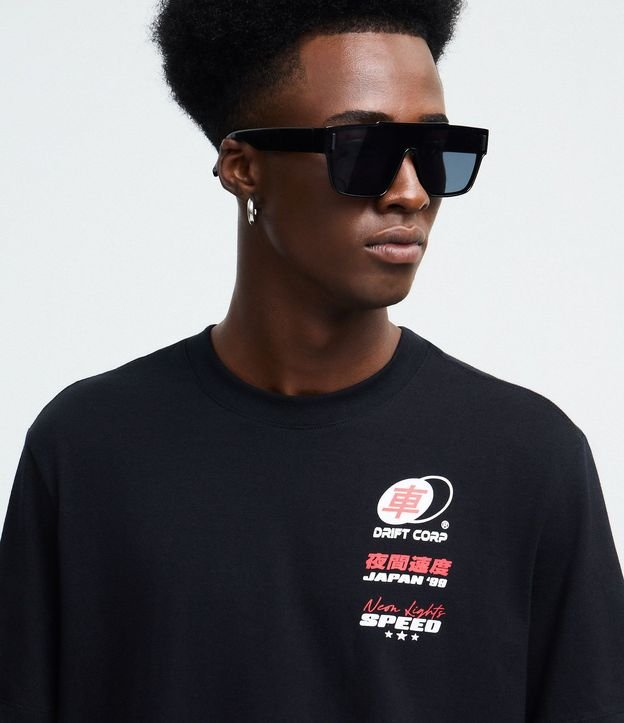 Remera Comfort Manga Corta en Algodón con Estampado Drift Tokyo 4