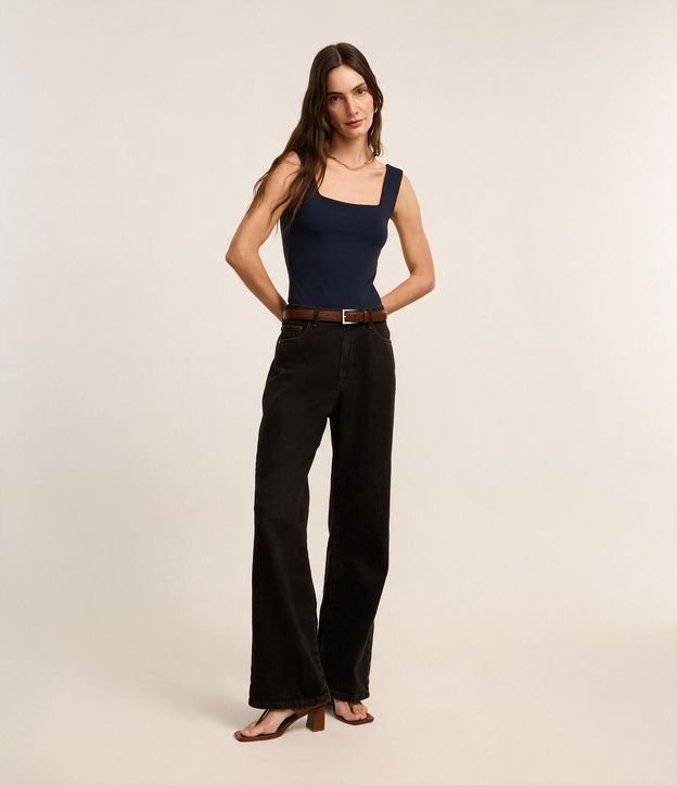 Blusa en Poliamida con Escote Cuadrado 2