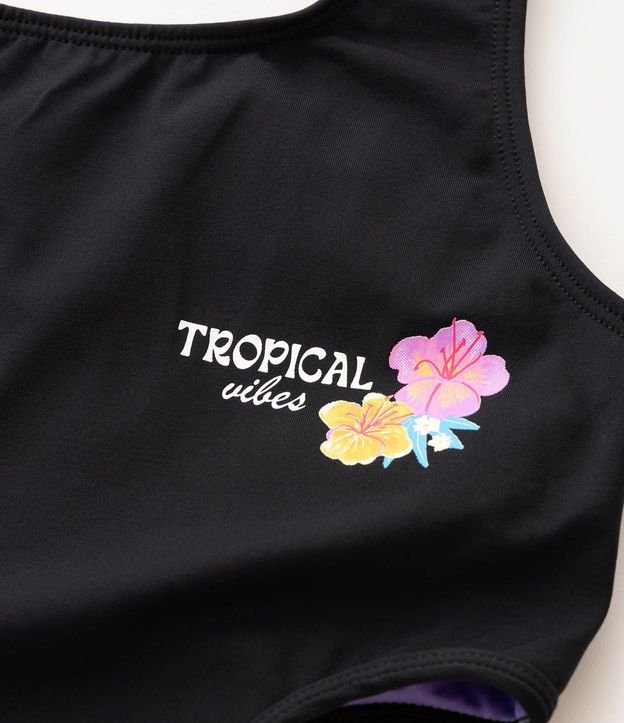 Malla Infantil con Recortes Laterales y Breteles Estampados - Talle 7 a 14 años 4