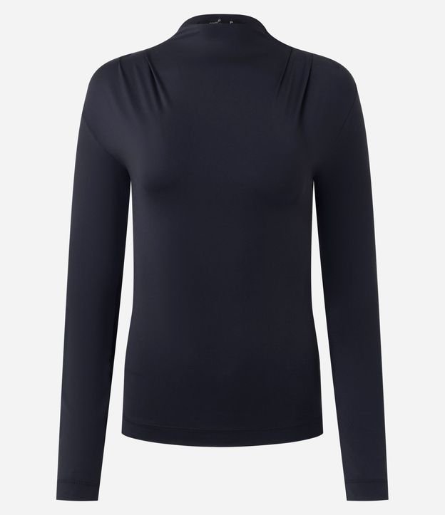 Blusa en Poliamida con Pliegues en los Hombros 4