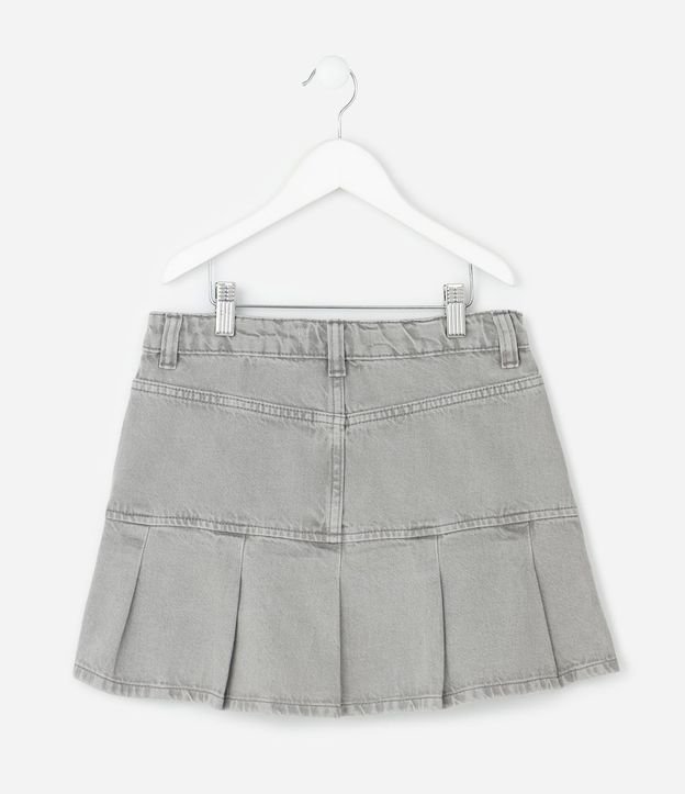 Pollera Infantil en Jeans con Pliegues y Termo Pegante – Talle 5 a 14 años 3