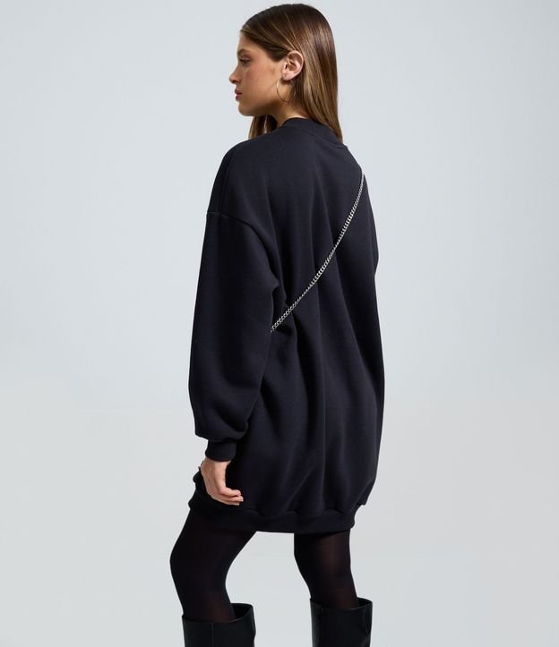 Vestido Corto en Algodón con Cuello Alto 4