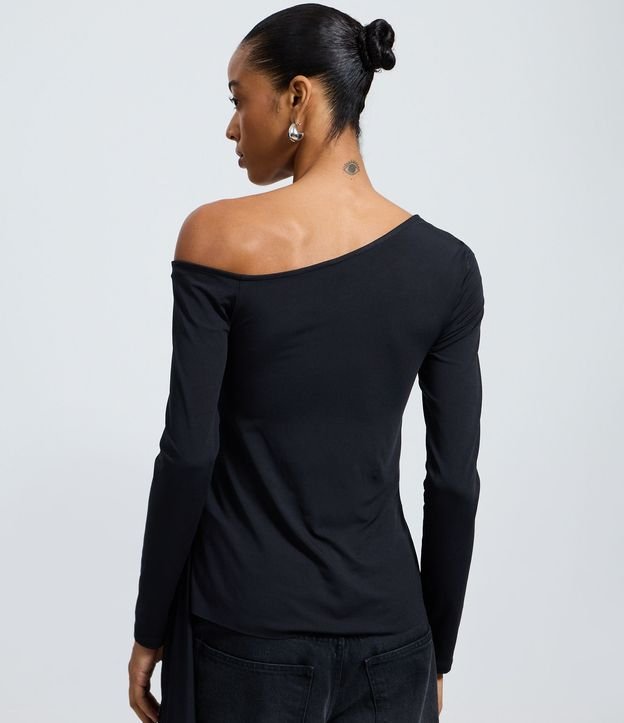 Blusa Manga Larga con Lazo y Adornos 4