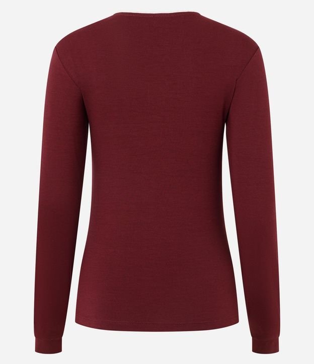 Blusa de Pijama Larga en Viscolycra con Escote V y lazo 6