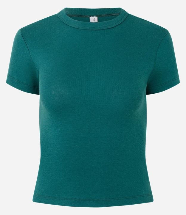 Blusa Ajustada en Algodón con Mangas Cortas 4