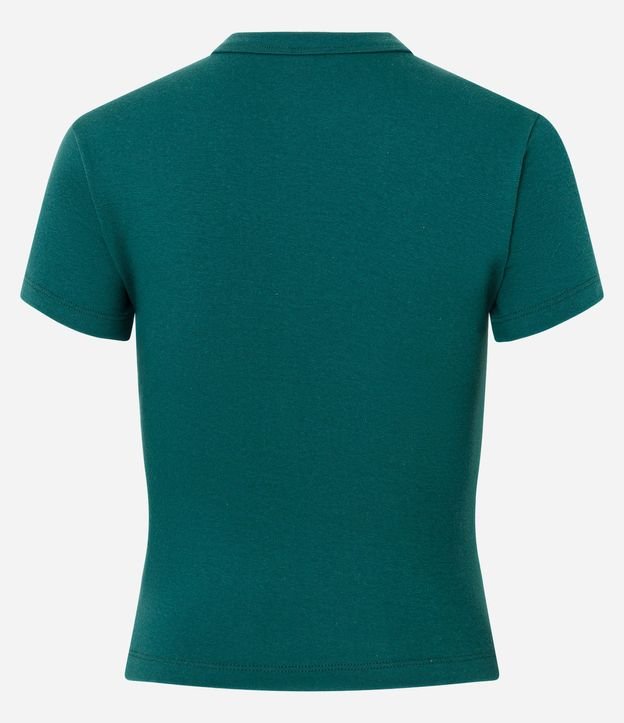 Blusa Ajustada en Algodón con Mangas Cortas 6