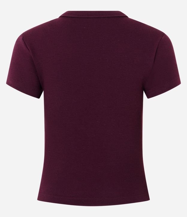 Blusa Ajustada en Algodón con Mangas Cortas 4