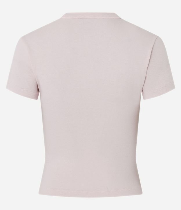 Blusa Ajustada en Algodón con Mangas Cortas 4