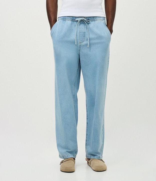 Pantalón Jean Baggy Relaxed con Cintura Elástica 2