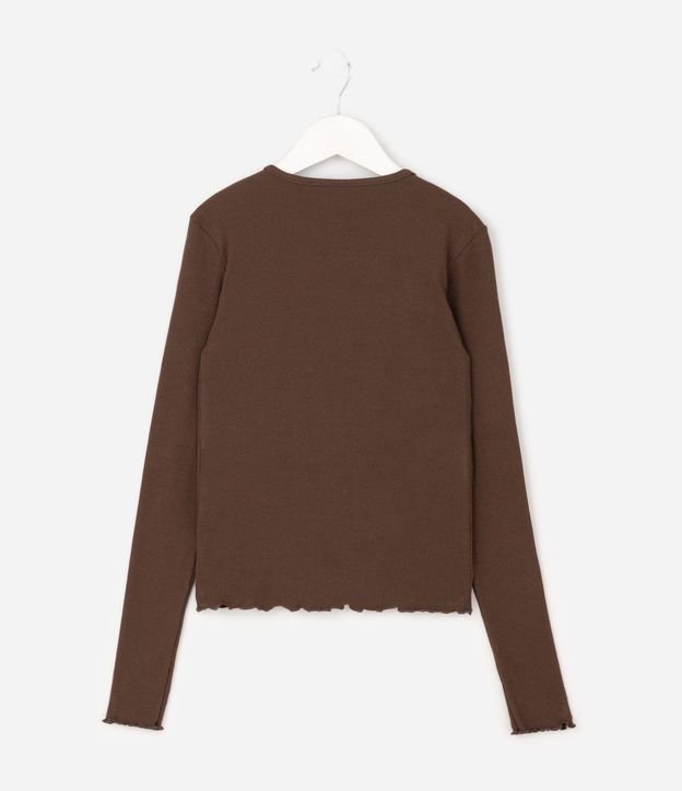 Blusa Infantil Acanalada con Flores Bordado – Talle 5 a 14 años 3