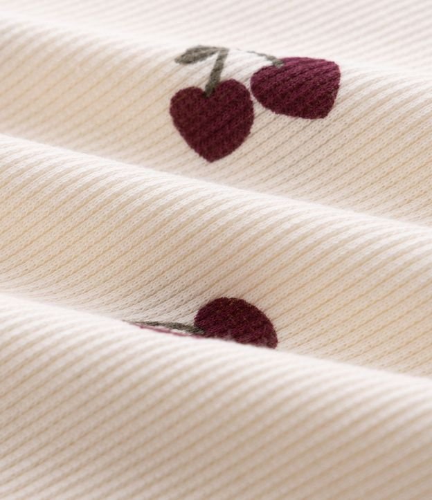 Blusa Manga Larga en Rib con Estampa de Cerezas - Talle 5 a 14 años 4