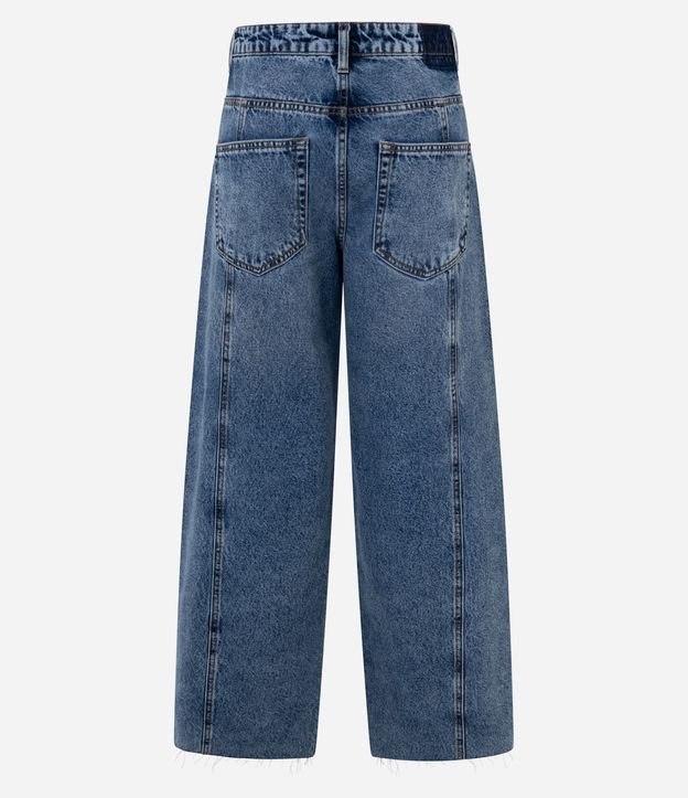 Pantalón Wide en Jeans con Cintura Mediana y Recortes 6