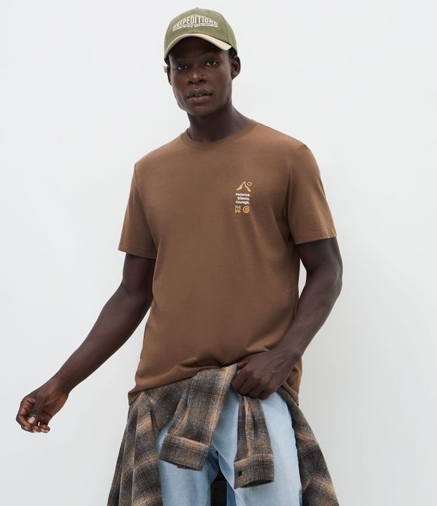Remera Comfort en Algodón Estampa de Montaña