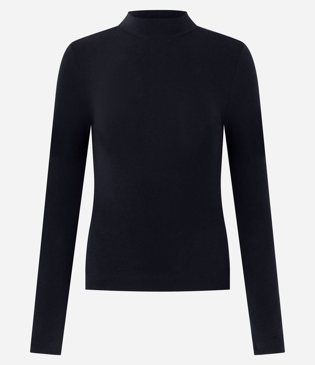 Blusa Básica en Rib con Cuello Alto 2
