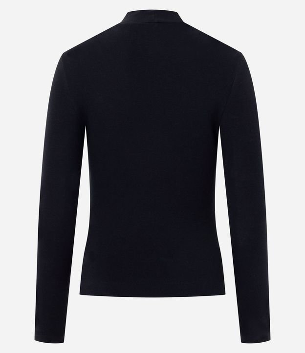 Blusa Básica en Rib con Cuello Alto 4