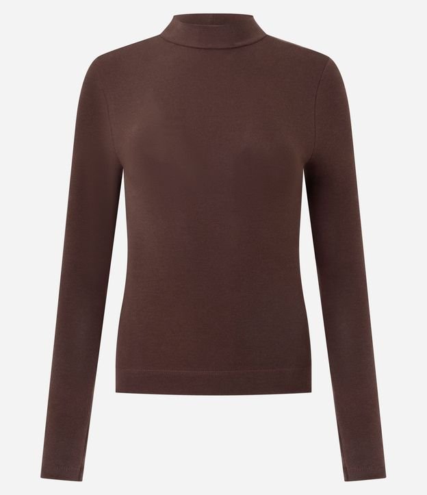 Blusa Básica en Rib con Cuello Alto 2