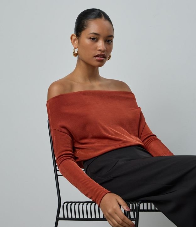 Blusa Hombro a Hombro en Rib