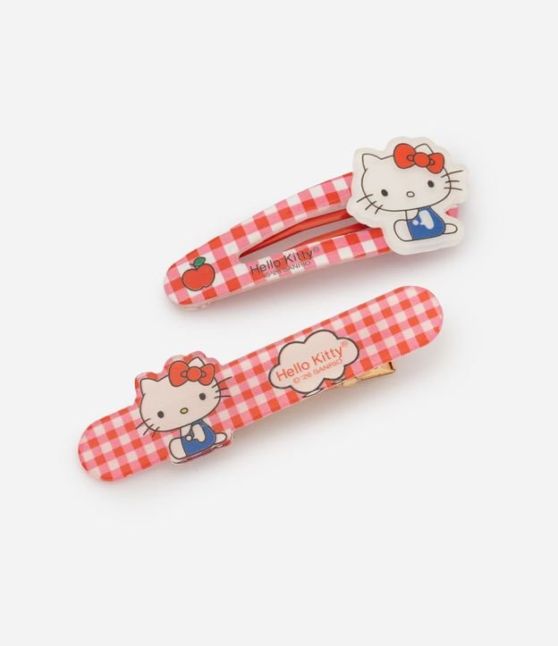 Kit 02 Pinzas Infantil Hello Kitty con Estampa de Cuadros – Talle U