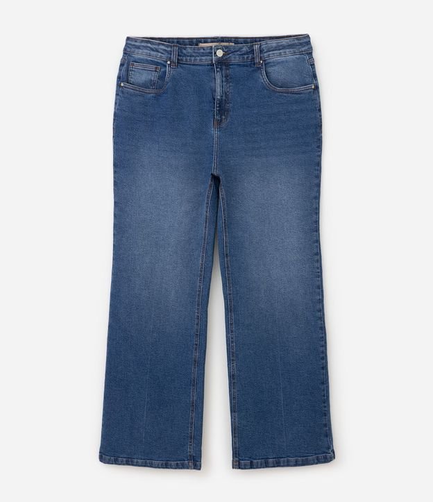 Pantalón de Jean Recto con Elastano y Efecto Laser 5