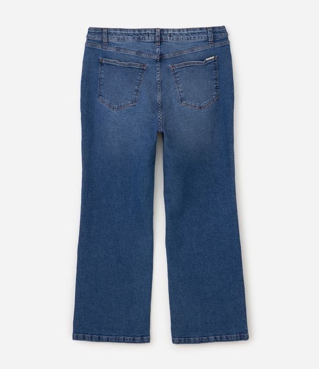 Pantalón de Jean Recto con Elastano y Efecto Laser 6