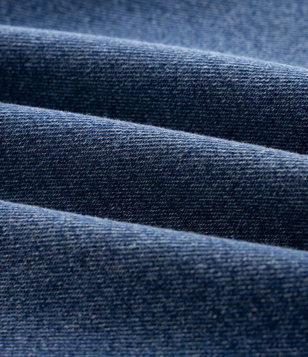 Pantalón de Jean Recto con Elastano y Efecto Laser 7