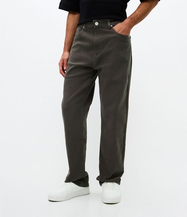Pantalón Recto Vintage en Sarga 2