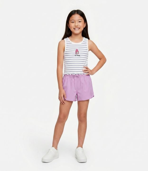 Short Runner en Microfibra con Babados na bajo Infantil - Talle 5 a 16 años 1