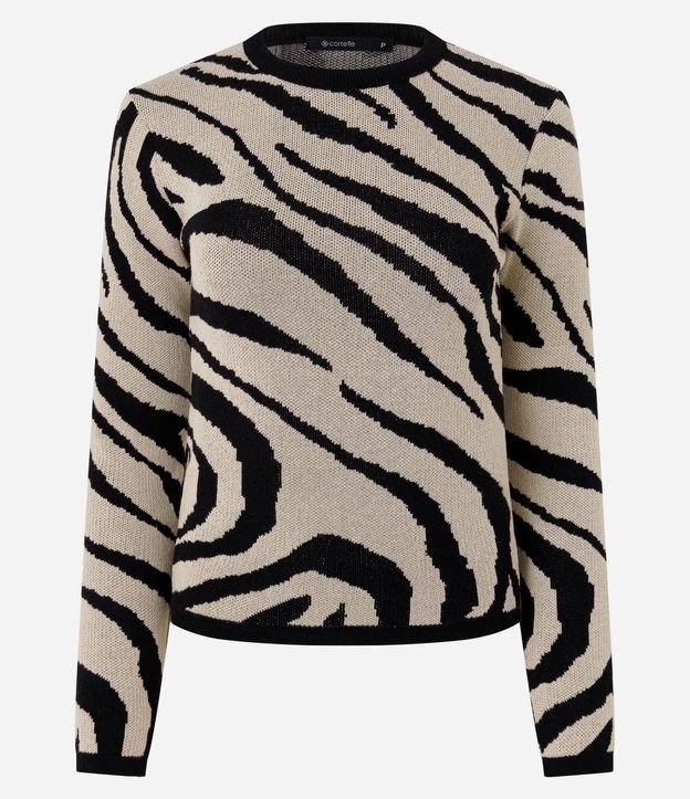 Suéter en Punto con Estampa Animal Print 5