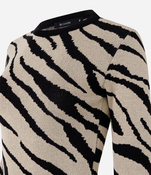Suéter en Punto con Estampa Animal Print 6