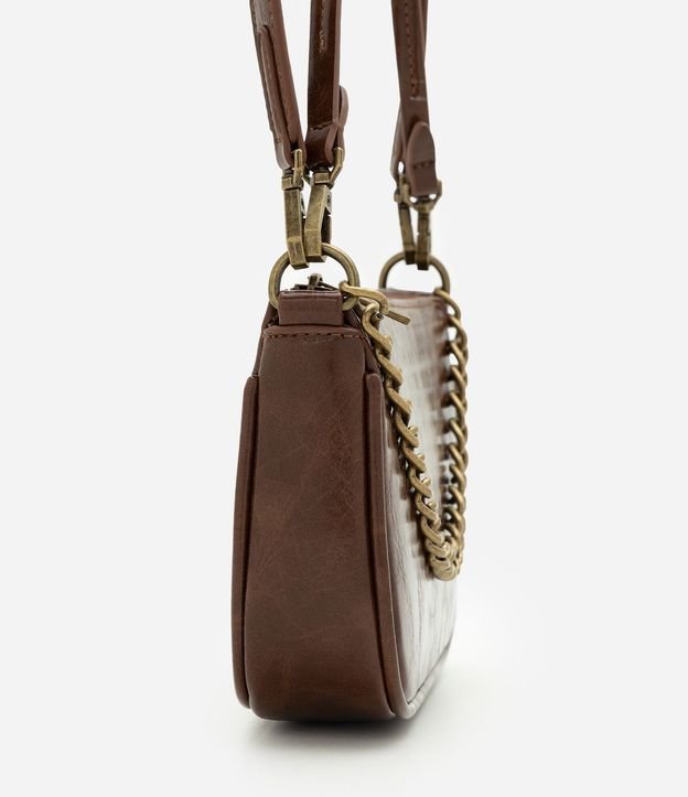 Cartera Baguette Pequeña en PU con Asa Transversal Desmontable 2