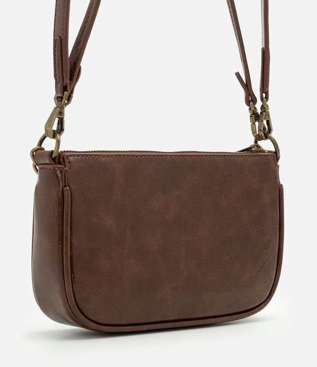 Cartera Baguette Pequeña en PU con Asa Transversal Desmontable 3