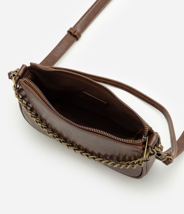 Cartera Baguette Pequeña en PU con Asa Transversal Desmontable 6