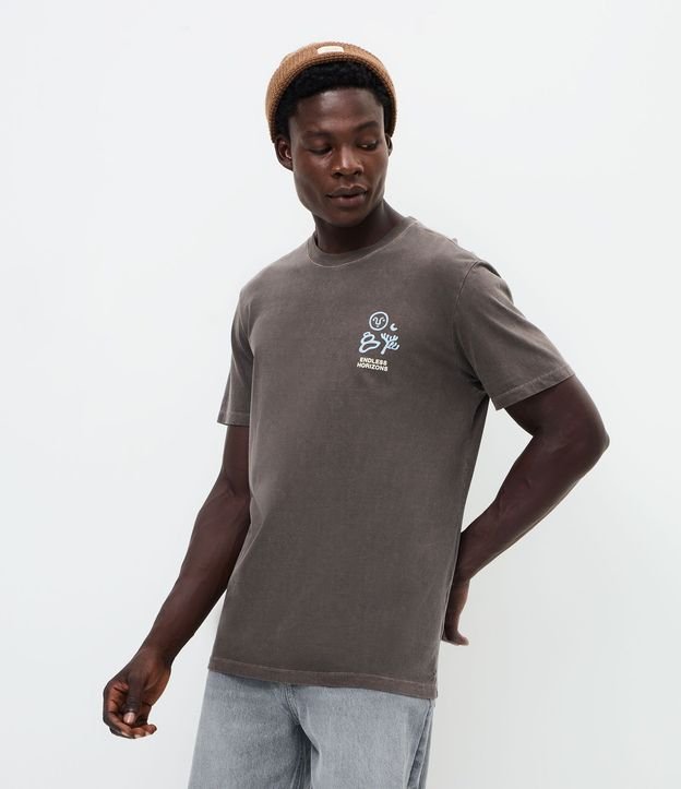 Remera Masculina Comfort en Algodón con Estampas Étnicas