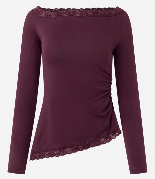 Blusa en Algodón con Escote y Ruedo de Encajes 6