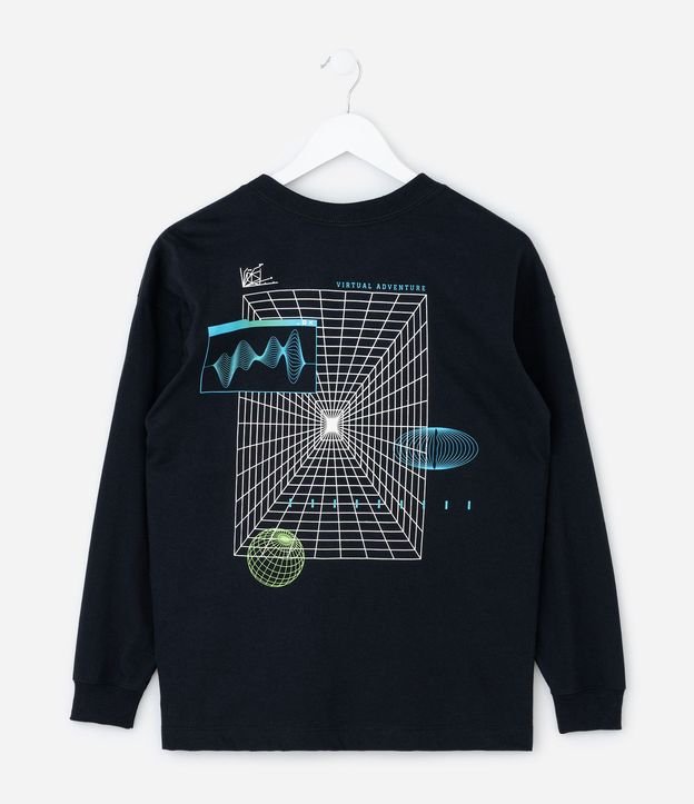 Remera Infantil con Estampa Over Gamer Grid en Relieve – Talle 5 a 14 años 2