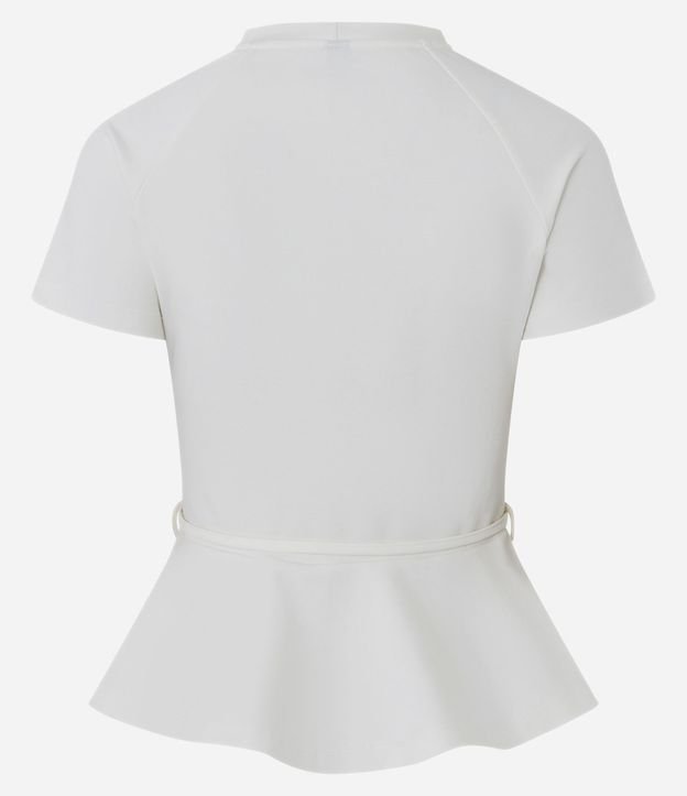 Blusa Peplum en Punto Roma con Detalle de Cinturón 6