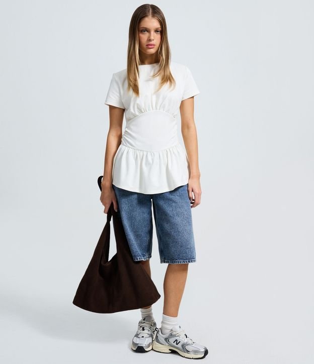 Blusa en Ponto Roma con Recorte Corsetado 2