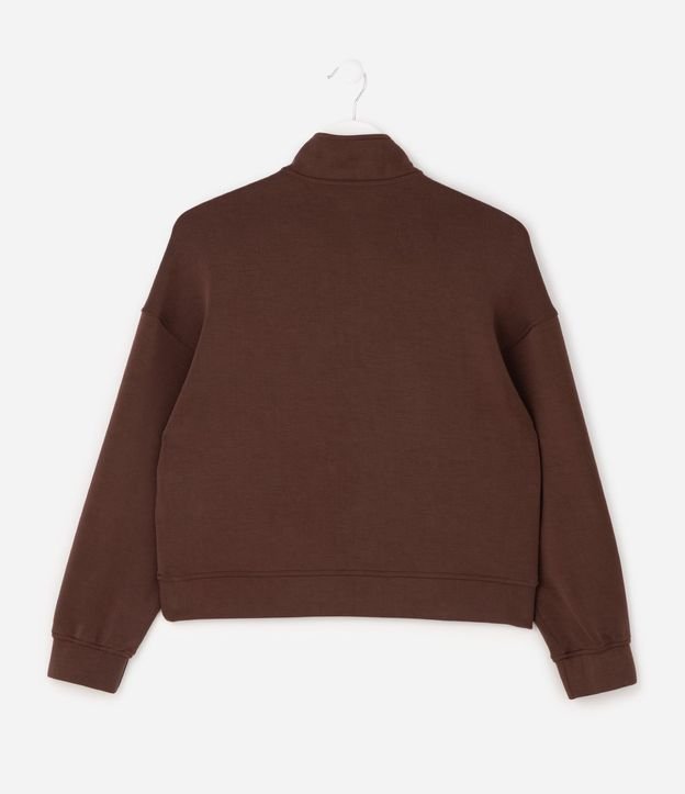 Campera Infantil en Modal con Cuello Alto y Cremallera con Lettering Bordado - Talle 7 a 16 años 3