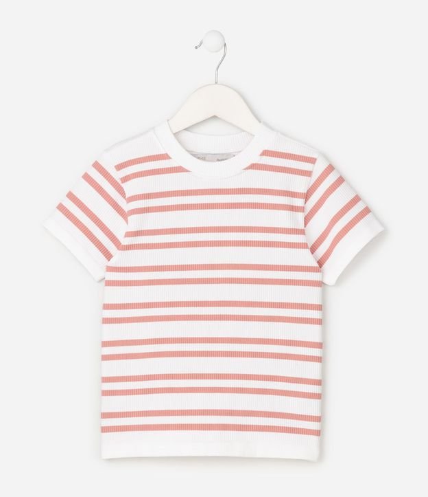 Remera Infantil en Poliamida con Estampado Rayada - Talle 5 A 14 años 2