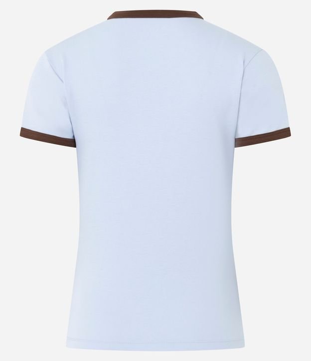 Blusa Baby Look con Mangas y Cuello Contrastantes 7