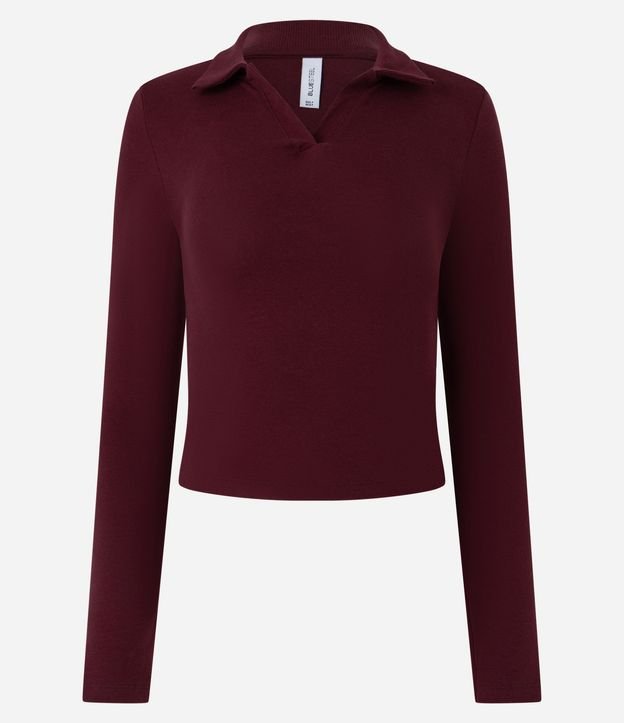 Blusa Polo en Rib de Algodón con Mangas Largas 2