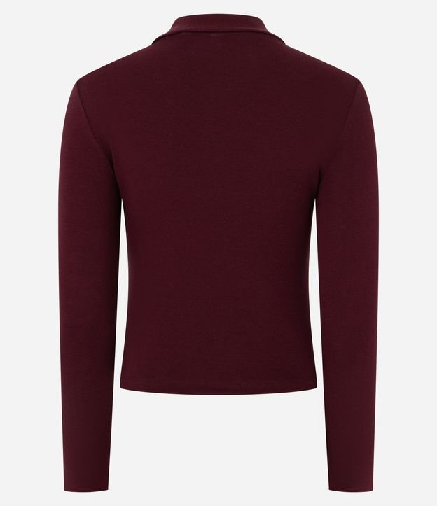 Blusa Polo en Rib de Algodón con Mangas Largas 3