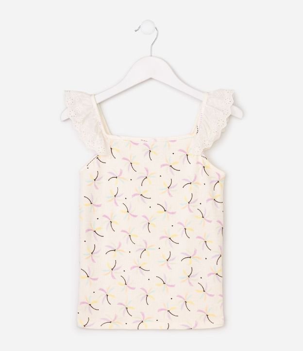 Blusa Infantil en Algodón Estampado Tropical - Talle 5 a 14 años 2