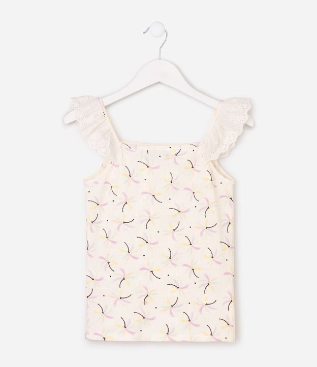 Blusa Infantil en Algodón Estampado Tropical - Talle 5 a 14 años 3