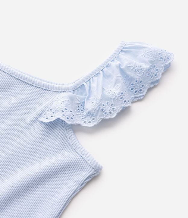 Blusa Slim Infantil en Rib con Volados en Broderie – Talle 5 a 16 años 5